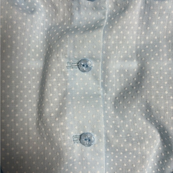 Vintage Handmade Baby Girls 12 Month* Blue Ruffled A-Line Polka Dot Dresses Lot - Picture 6 of 9